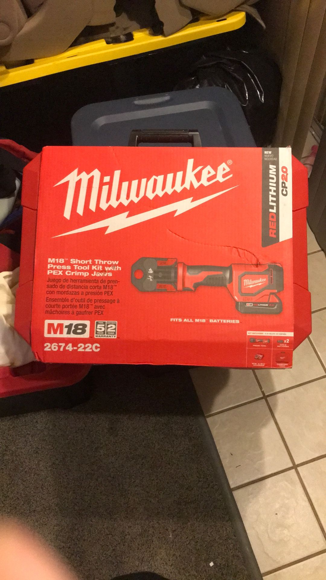 Milwaukee M18 Short Throw Press Tool Kit With Pex Crimp Jaws