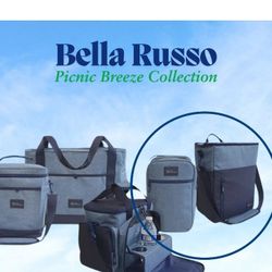 Bella Russo 2 Piece Set 15.7" Tote Bag Cooler and 9" Insulated Lunch Bag