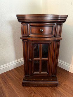 Wooden Night Stand with charging ports