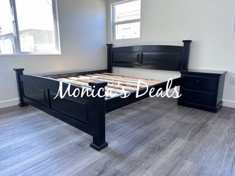 Cal King or King Solid Wood Bed Frame $500