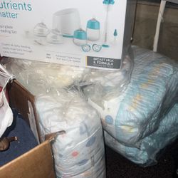 Free  Baby/Newborn Boy Stuff Crib Brand New Diapers Clothes And Other