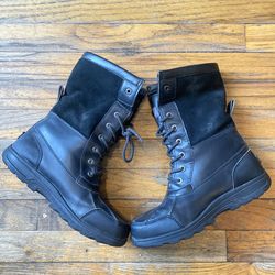 UGG Adirondack II Black Leather Snow Waterproof Winter Boots women’s size 6