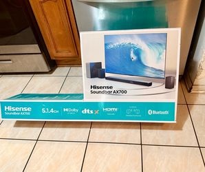 Hisense (AX700) Premium Dolby Atmos Soundbar System ≠ 5.1.4 Ch. 3D Immersive Surround Sound Audio