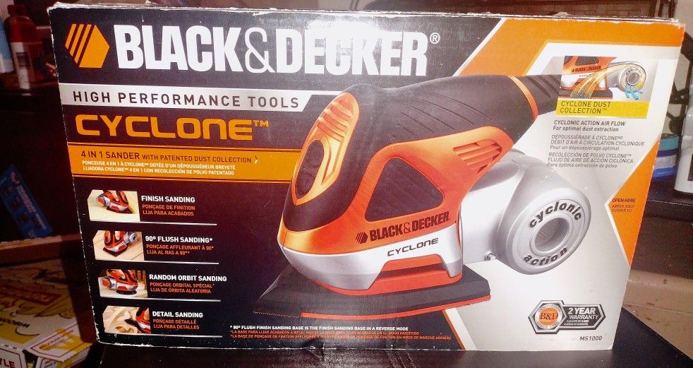 Black & Decker MS1000 Cyclone 1.4 Amp Orbital 4-in-1 Multi Sander