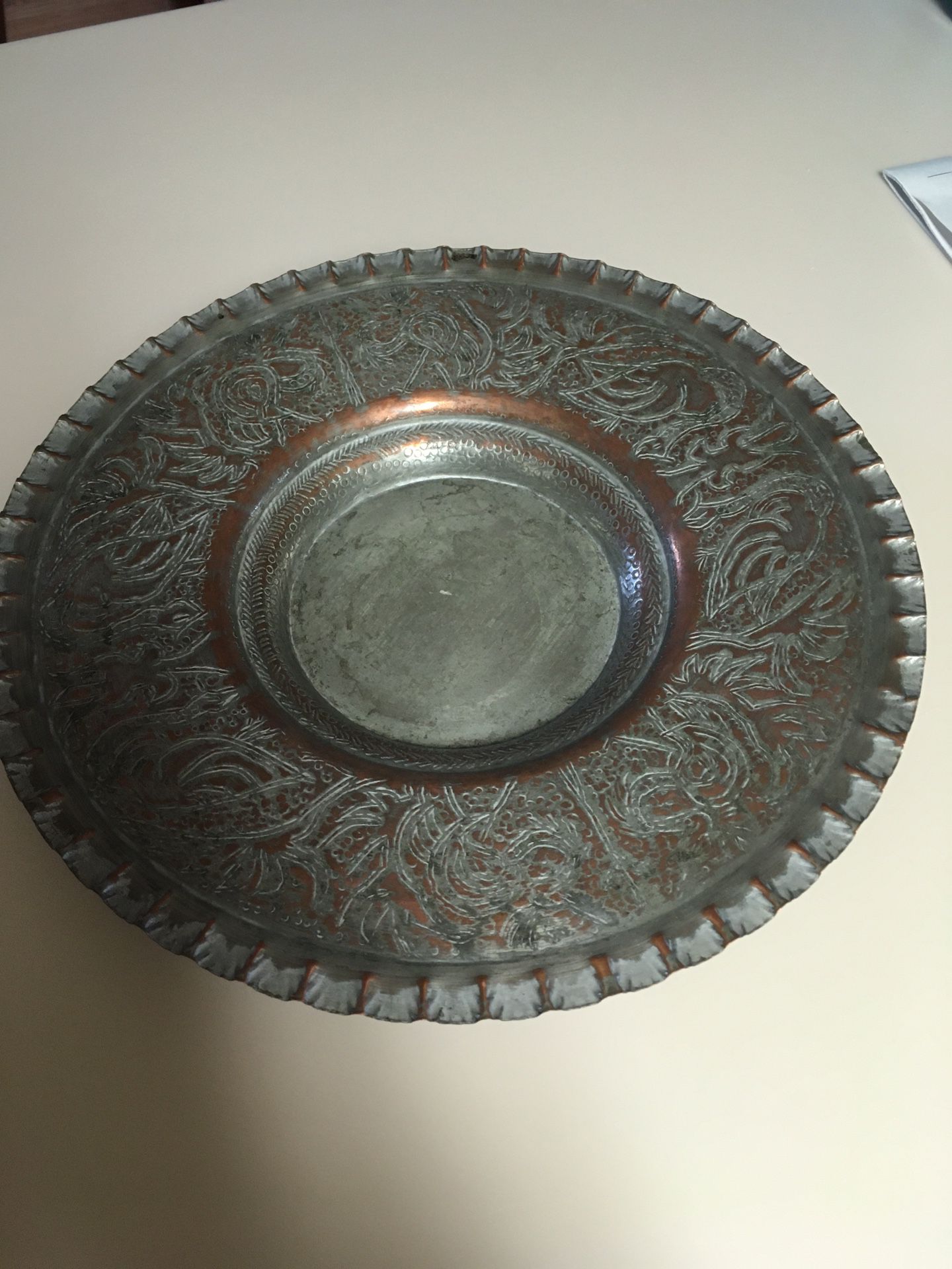 Beautiful solid copper plate