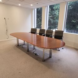 Large conference table 11'L x  4'W x 28.5"H