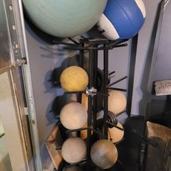 weight ball set with stand.