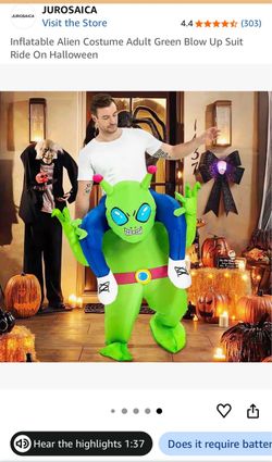 Adult alien inflatable costume
