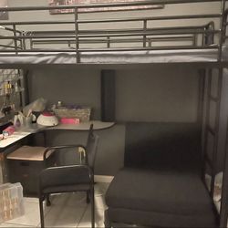 Litera Viene Con Sofa ,escritorio ,silla Color Negro