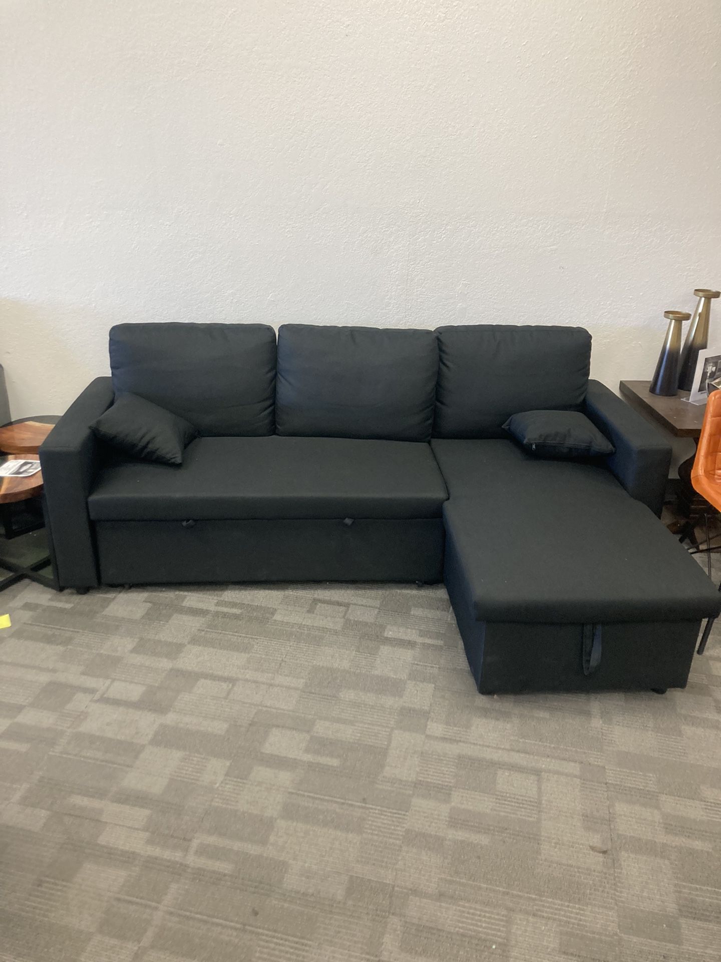 Pull Out Sofa With Reversible Chaise 