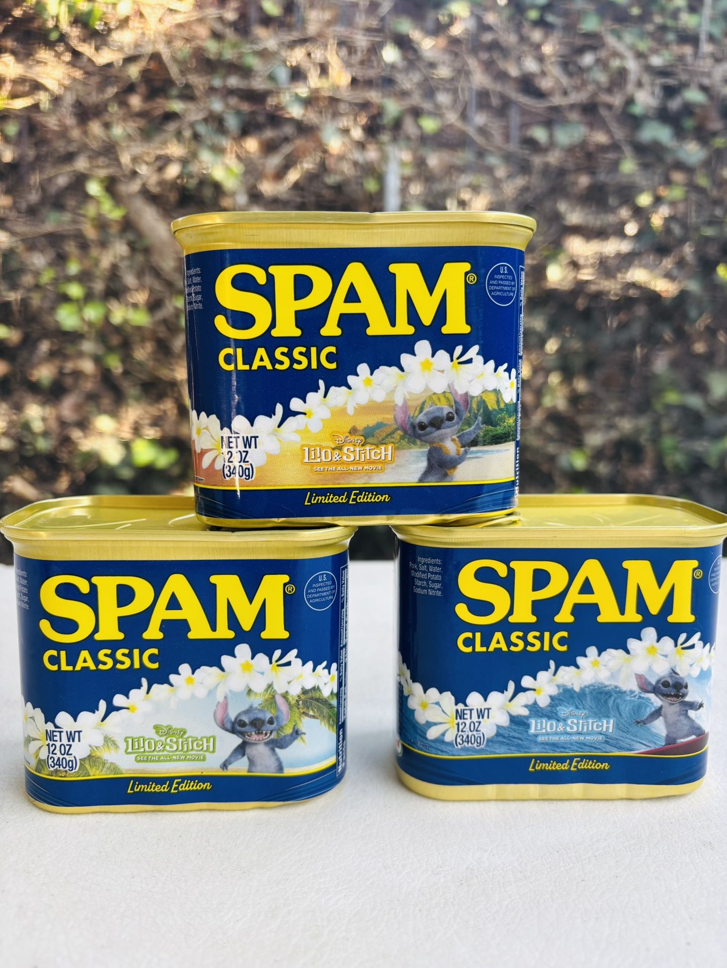 Lilo & Stitch SPAM Limited Edition – Set of 3 Cans – New
