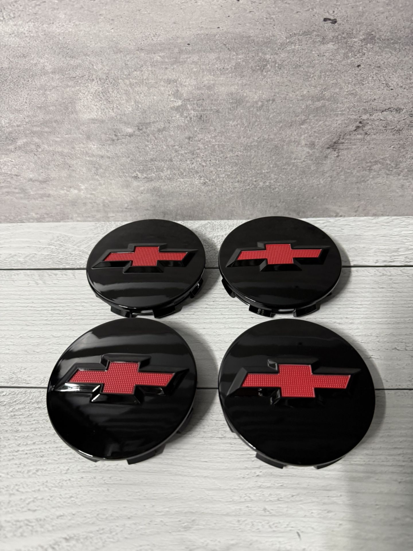 4x Glossy Wheel Rim Center Hub Caps RED For Silverado Suburban Tahoe 83MM