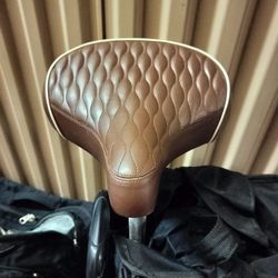 Schwinn Brown Cruiser Bike Seat – Wide Comfort Saddle