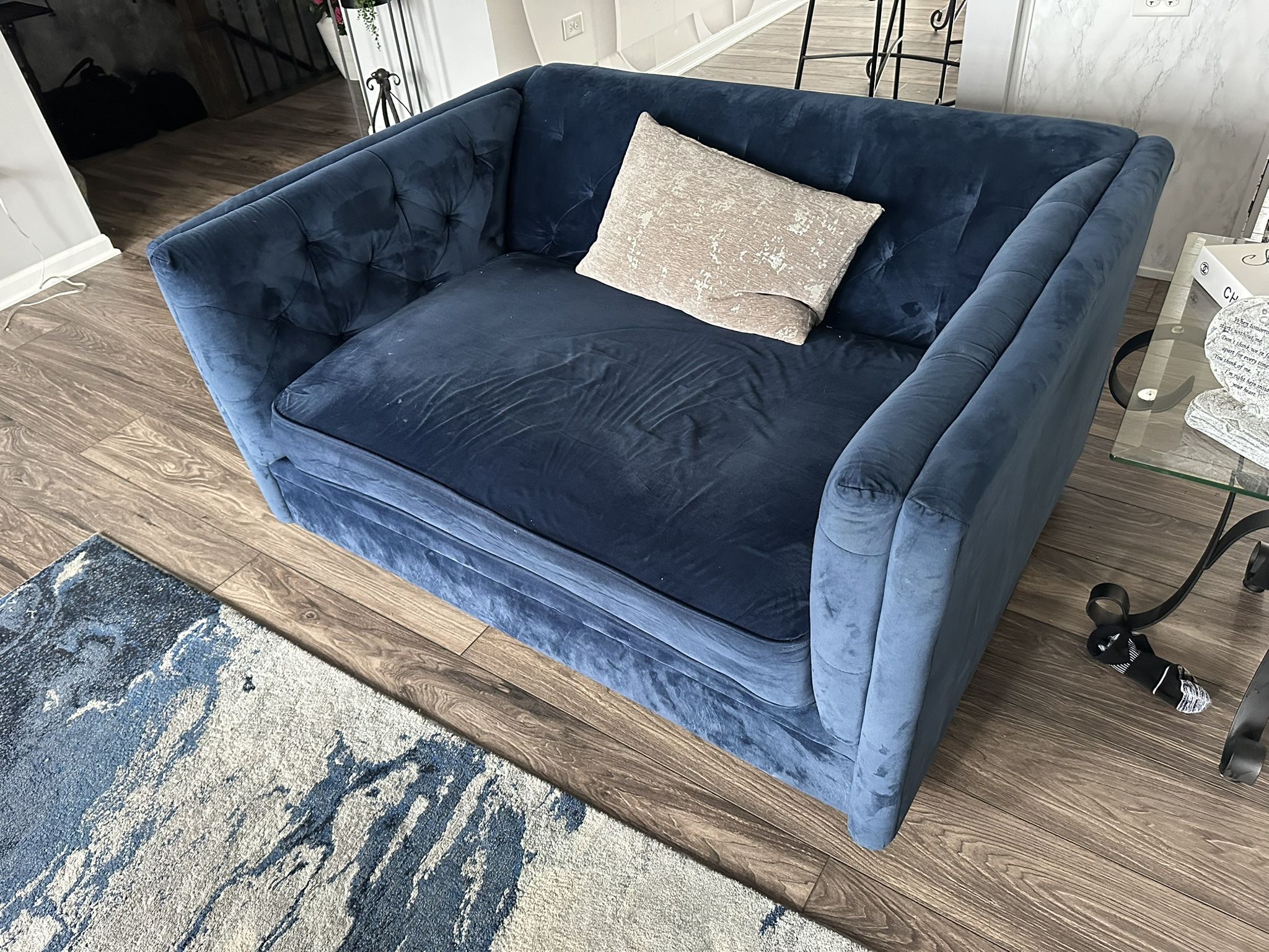 Oversized Blue Chair