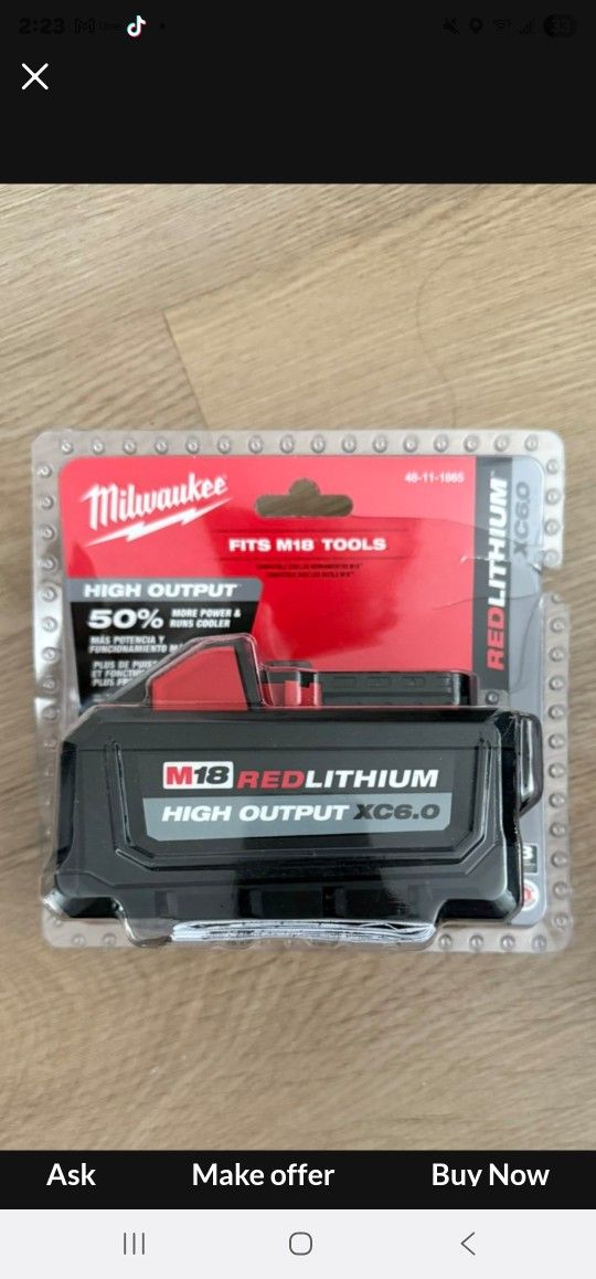 Milwaukee M18 Battery 6.0