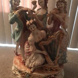 Large Capodimonte Porcelain Lamp  Very Beautiful 