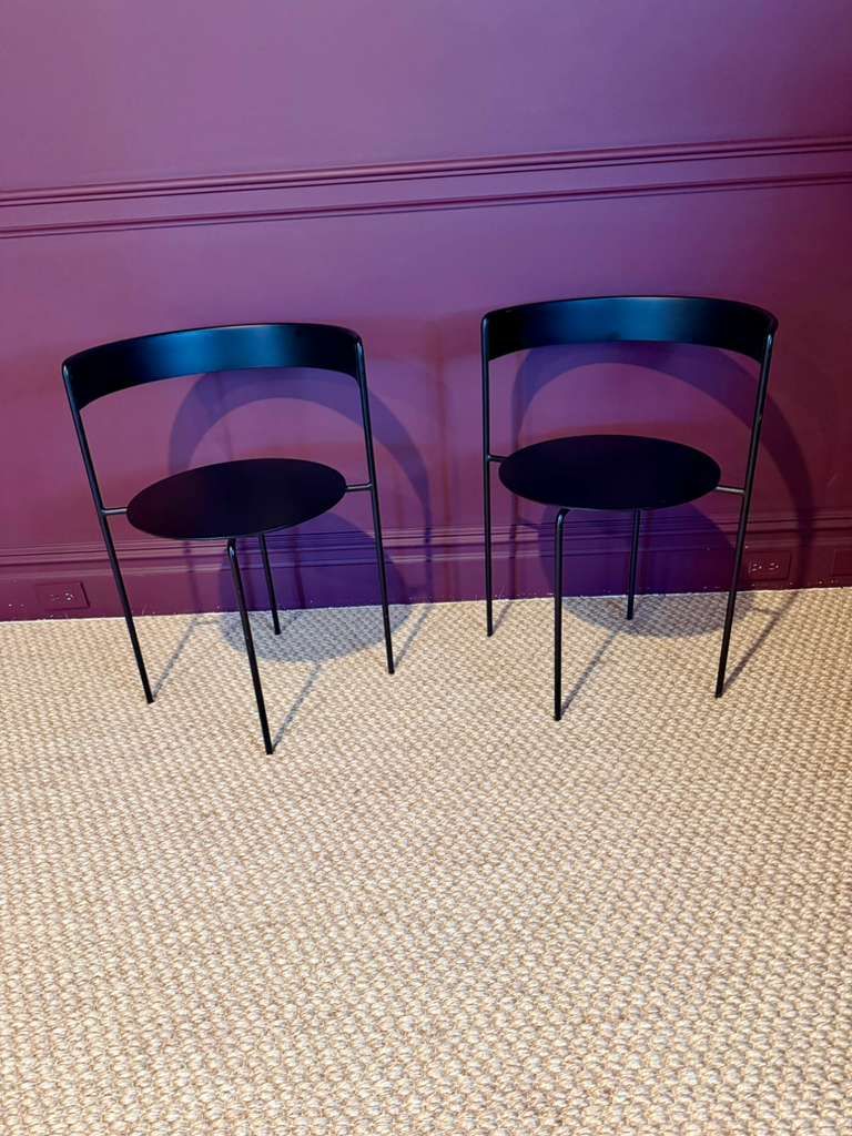 Pair of black Avoa chairs designed by Pedro Paulø-Venzon