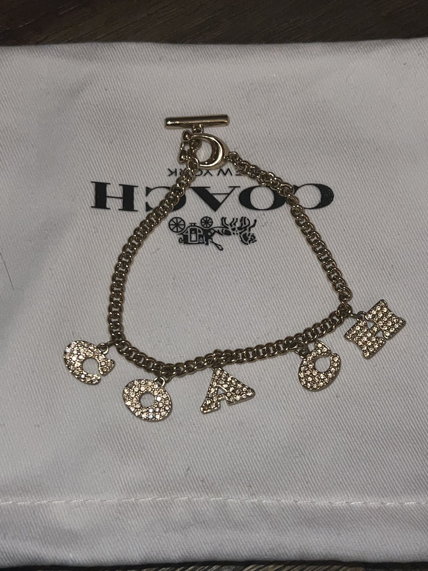 Coach Letter Charm Bracelet