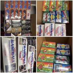 42 Sealed Boxes Of Baseball Cards - Hockey - Football
