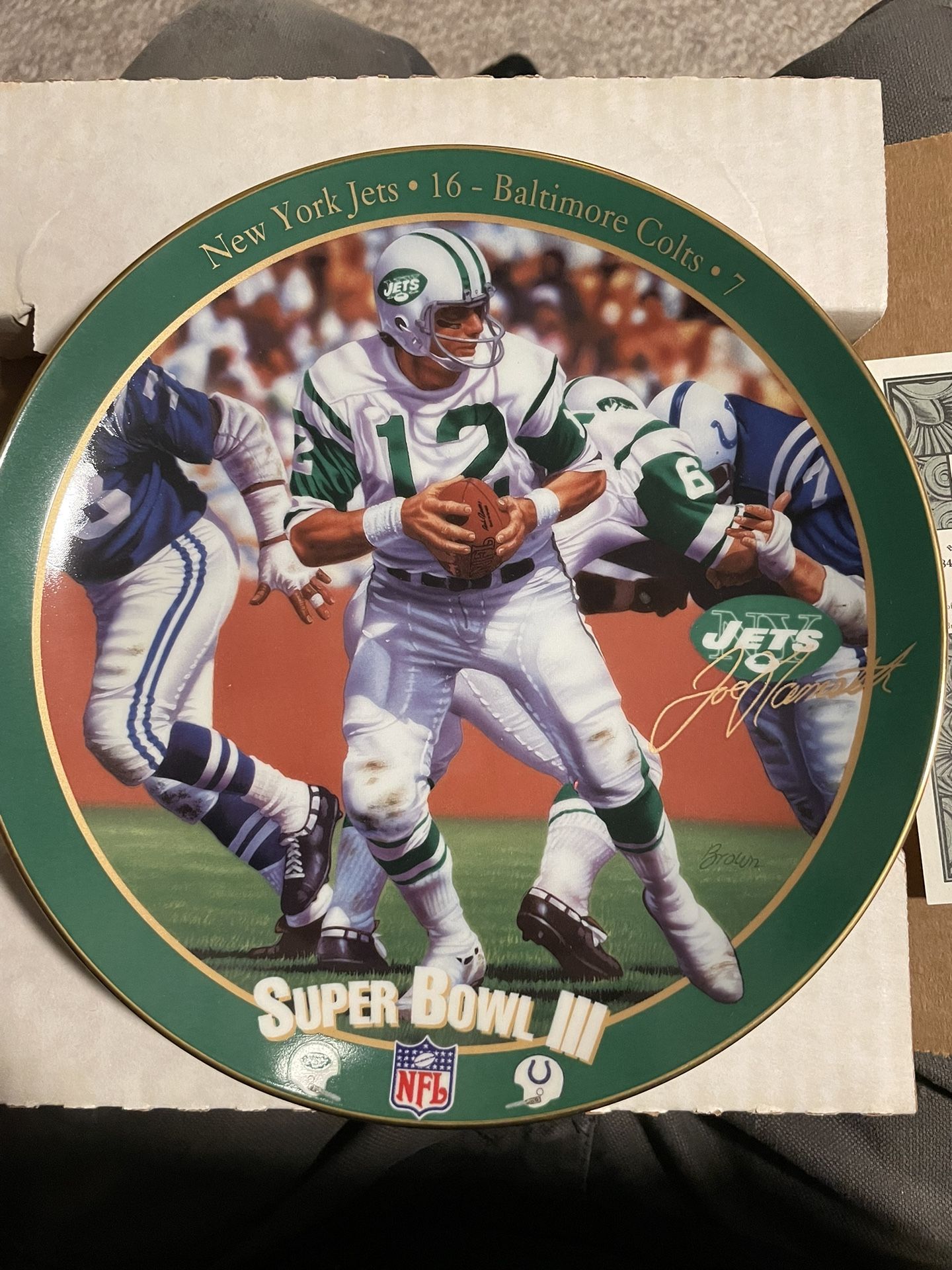 Joe Namath Plate