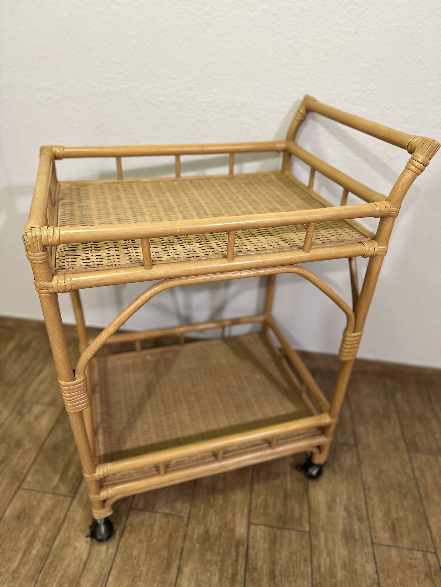 Two-level Wicker Cart