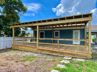 Deck With Covered Pergola