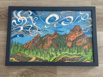 Stunning wooden framed puzzle