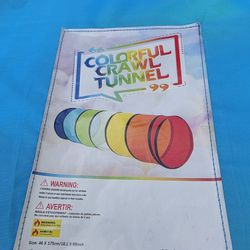 Kids Colorful Crawl Tunnel 18x69 Inch