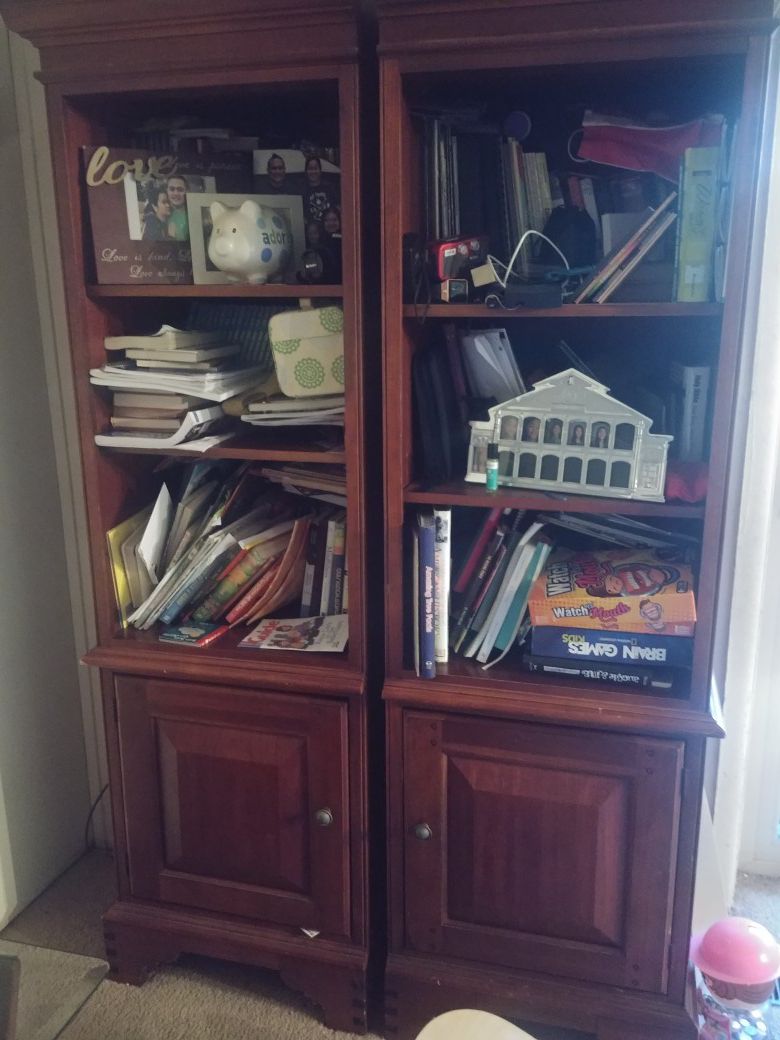 hardwood bookshelves