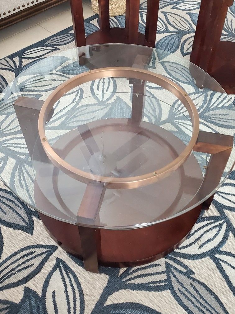 Glass Coffee Table Set