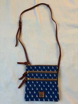 Dooney and Bourke rare dodgers crossbody purse with brown lining