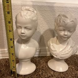 Girl & Boy Ceramic Bust 1960’s