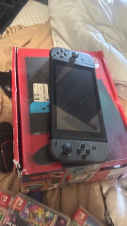Nintendo Switch with Gray Joy-Cons  5 games