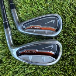Nike ignite 4 and 9 iron. Senior flex, golf clubs.