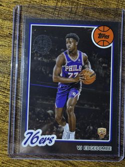 VJ Edgecombe Topps 2025 Philadelphia 76ers Rookie Insert #80BK-96