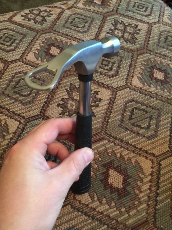Bottle opener hammer working gag gift