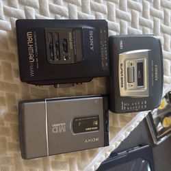 vintage tape and compact disc players