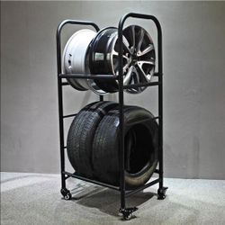 🛞 Heavy-Duty Tire Storage Rack on Wheels – ONLY $30! 🛞