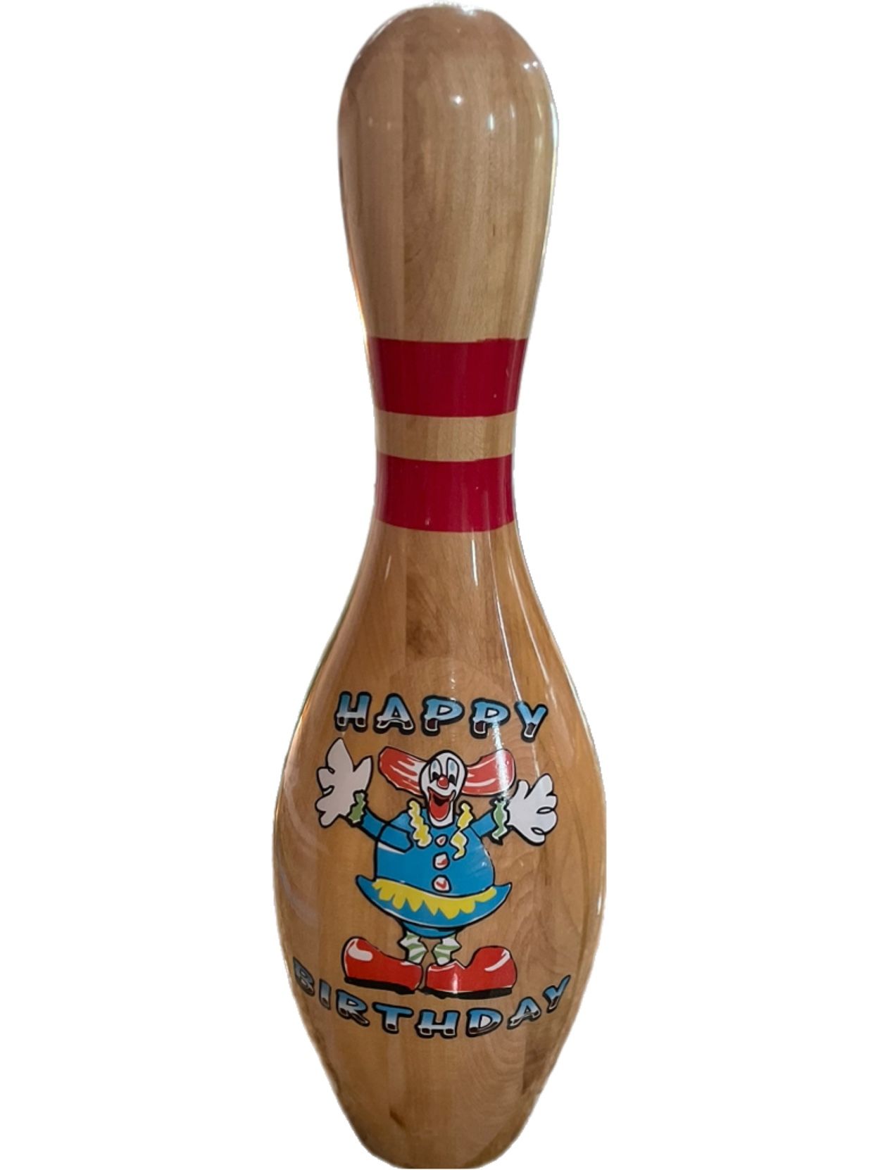 BOZO The Clown Happy birthday Bowling Pin