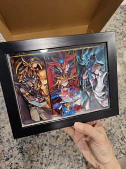 Yu Gi Oh Card stock cut 3D Poster Framed Wall Decor