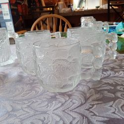 Set Of 8 Vintage 1993 McDonald's Fred Flintstones Mugs