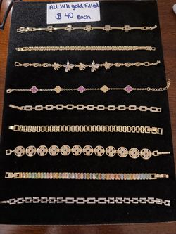 14K Gold Filled Bracelets – 9 Styles Available