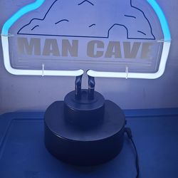 Neon man cave sign.