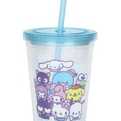 Sanrio Blue Cup W/Plastic Ice Cubes