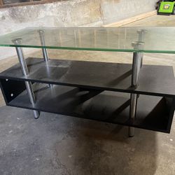 Glass TV stand 