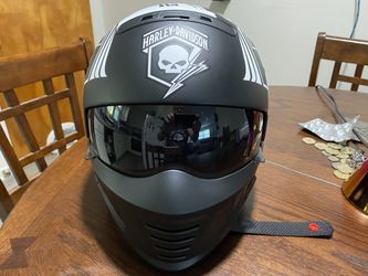 Harley Davidson White Lightning Modular Helmet Large