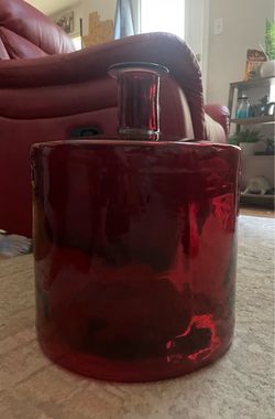 Giant Red Glass Vase Jug $30 OBO