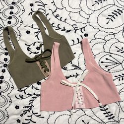 FENTY x Puma pink square neck sleeveless crop bra top (2 sizes available, price is for one)