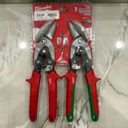 Brand New Milwaukee 2pc Offset Aviation Snip Set
