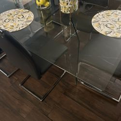 Glass Dining Room Table (chairs Not Included)